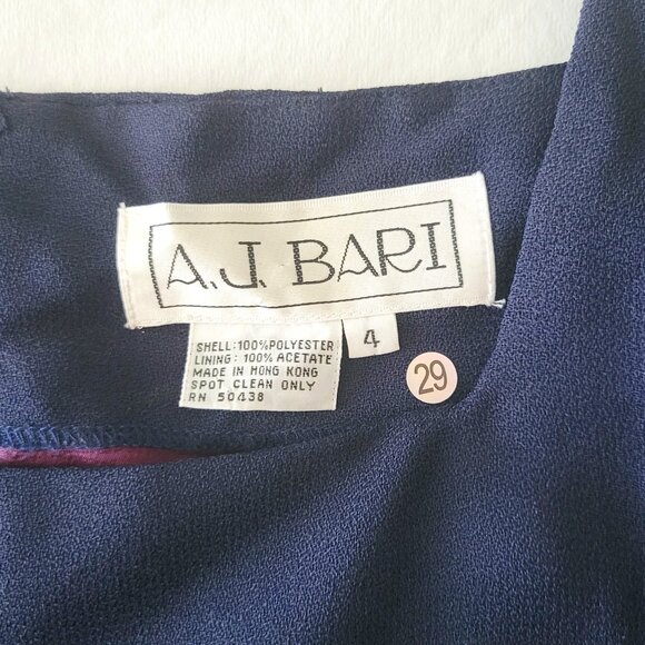 Vintage A.J. Bari Navy Sheath - Picture 6 of 9